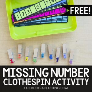 Target wooden number clothespins activity free