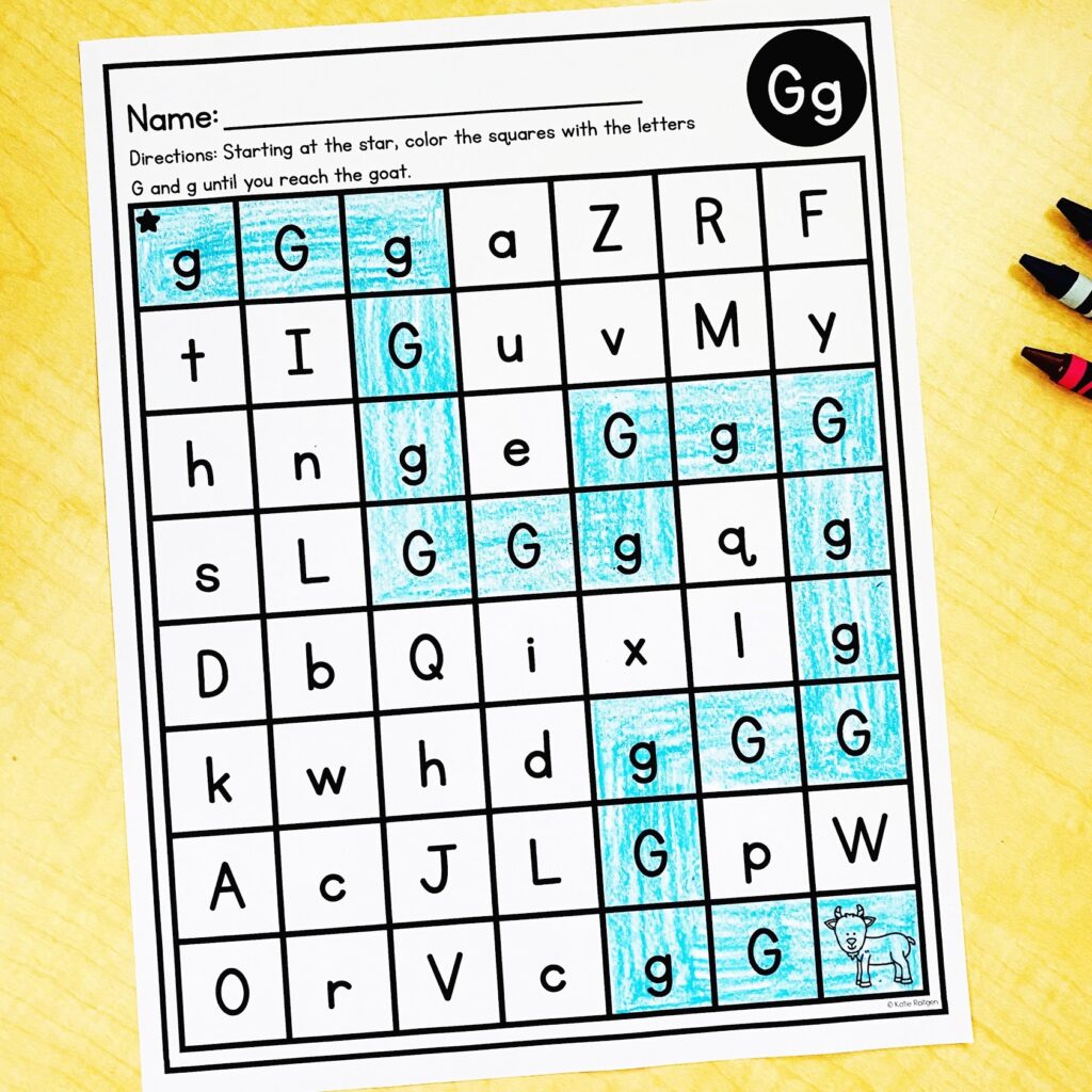 alphabet activities for preschool and kindergarten