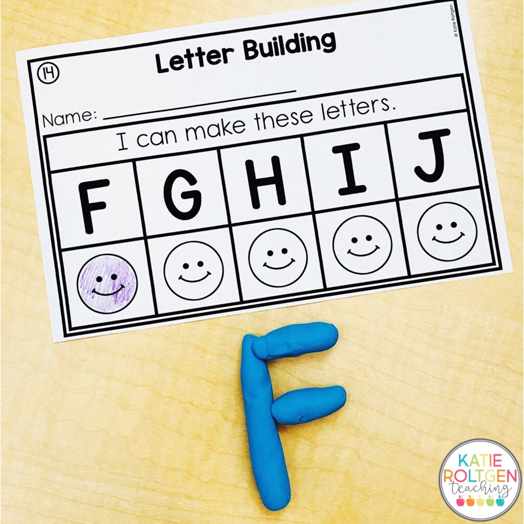 kindergarten morning activities with playdough alphabet activity