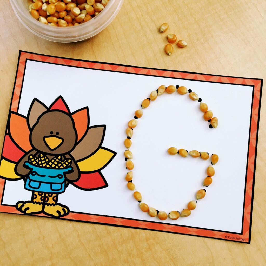 kindergarten literacy, thanksgiving activities, letter activities