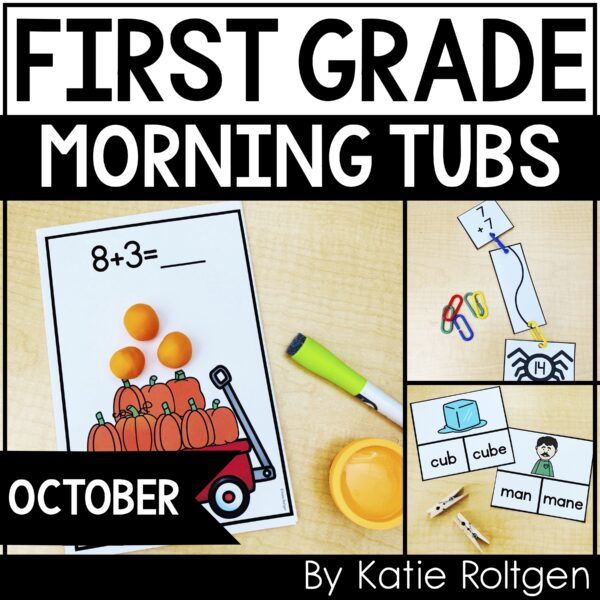 first grade morning tubs for october