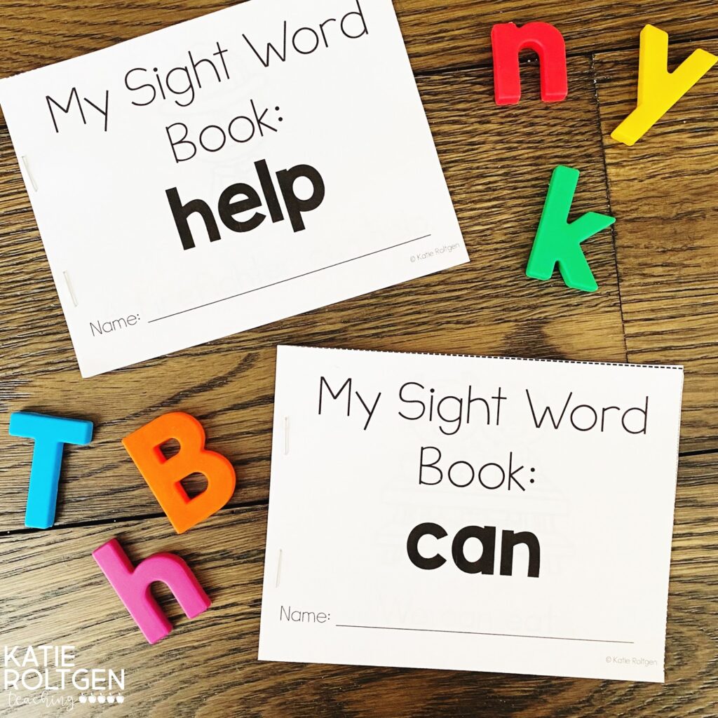 Sight words for kindergarten