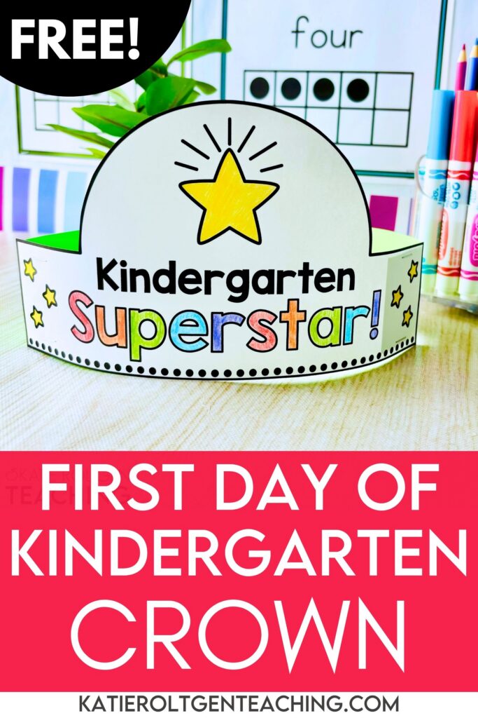 first day of kindergarten crown