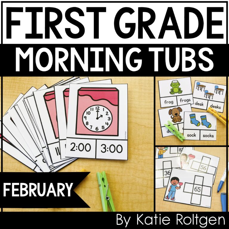 first grade morning tubs for february