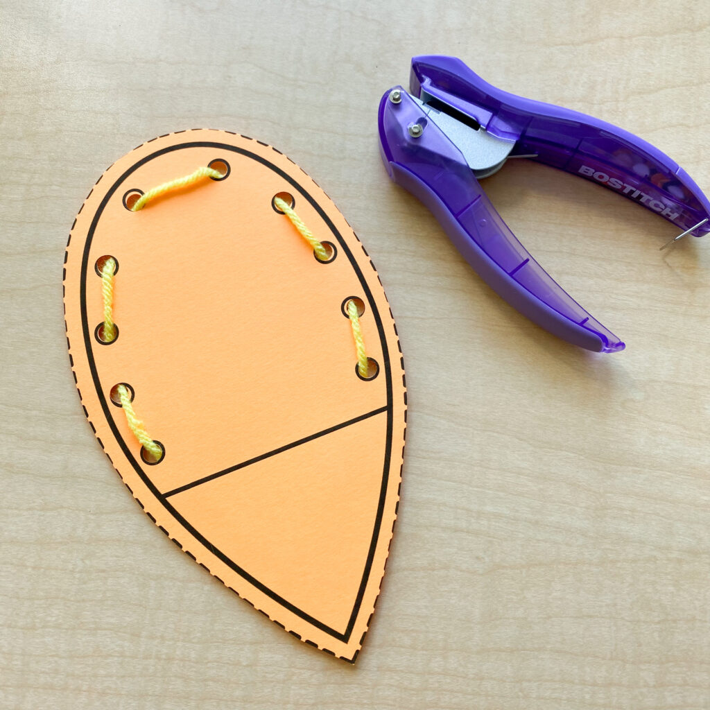 hole punching and lacing fine motor