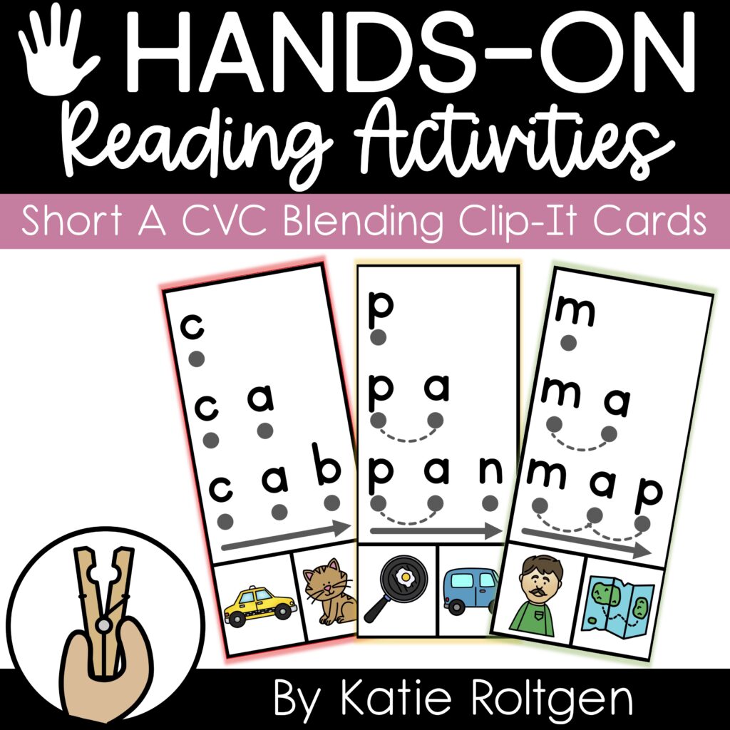 Short A Blending Clip Cards | Successive Blending and Continuous ...