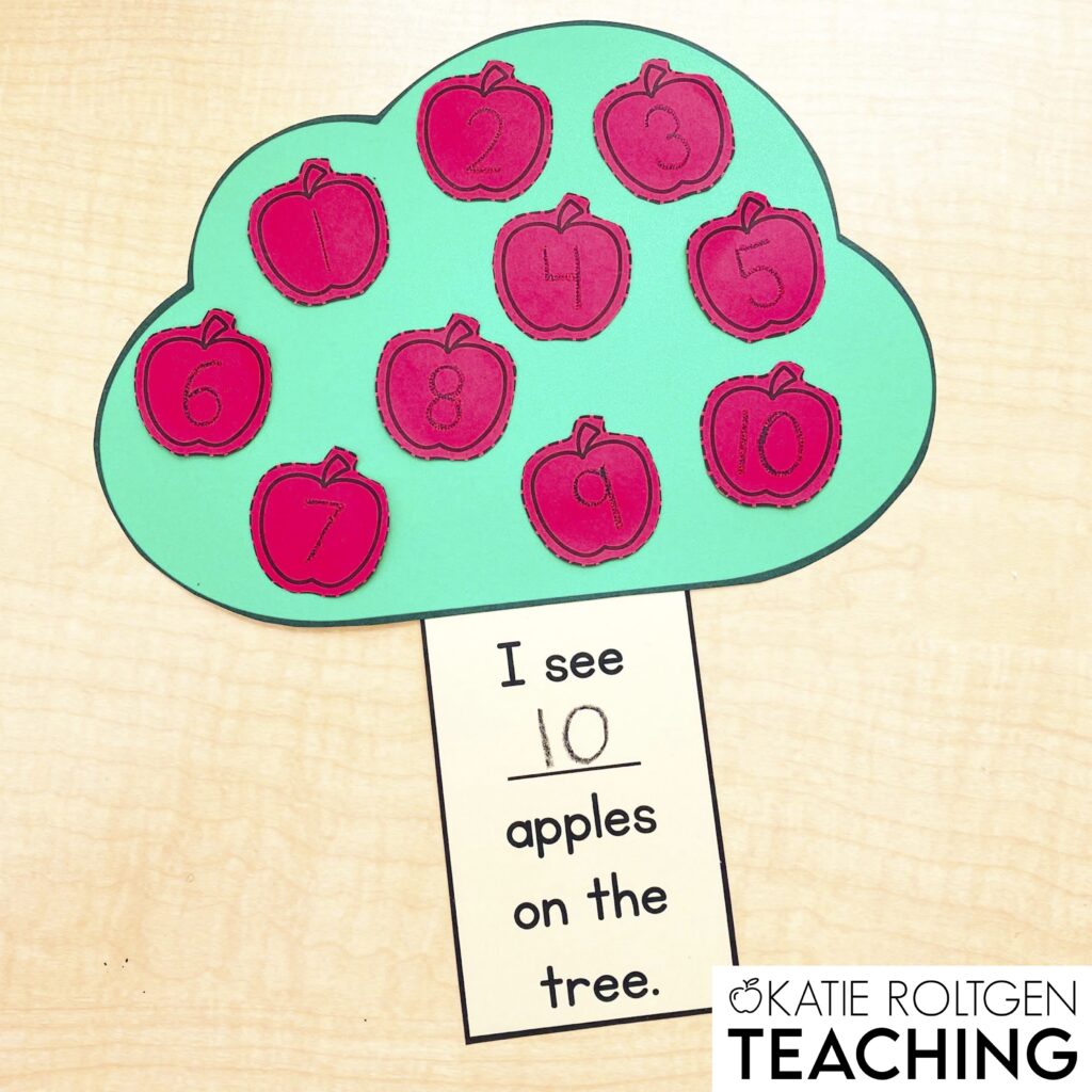 apple tree counting craft activity kindergarten