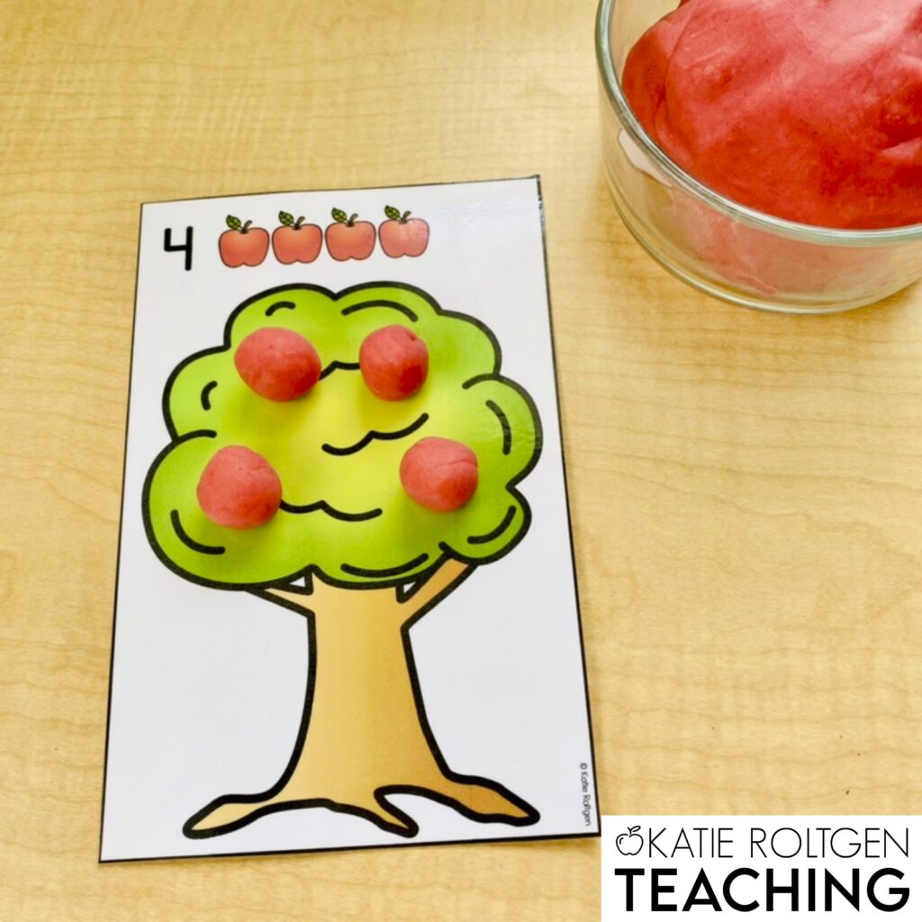 free counting mat apple tree kindergarten