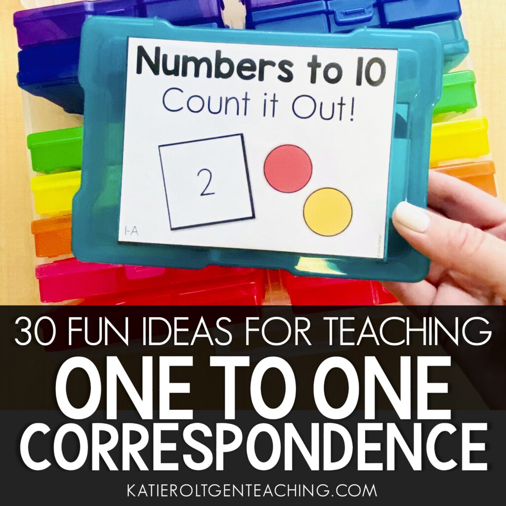 one to one correspondence lesson plans kindergarten