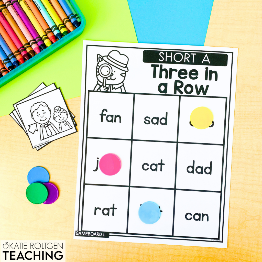 literacy activities for kindergarten cvc games