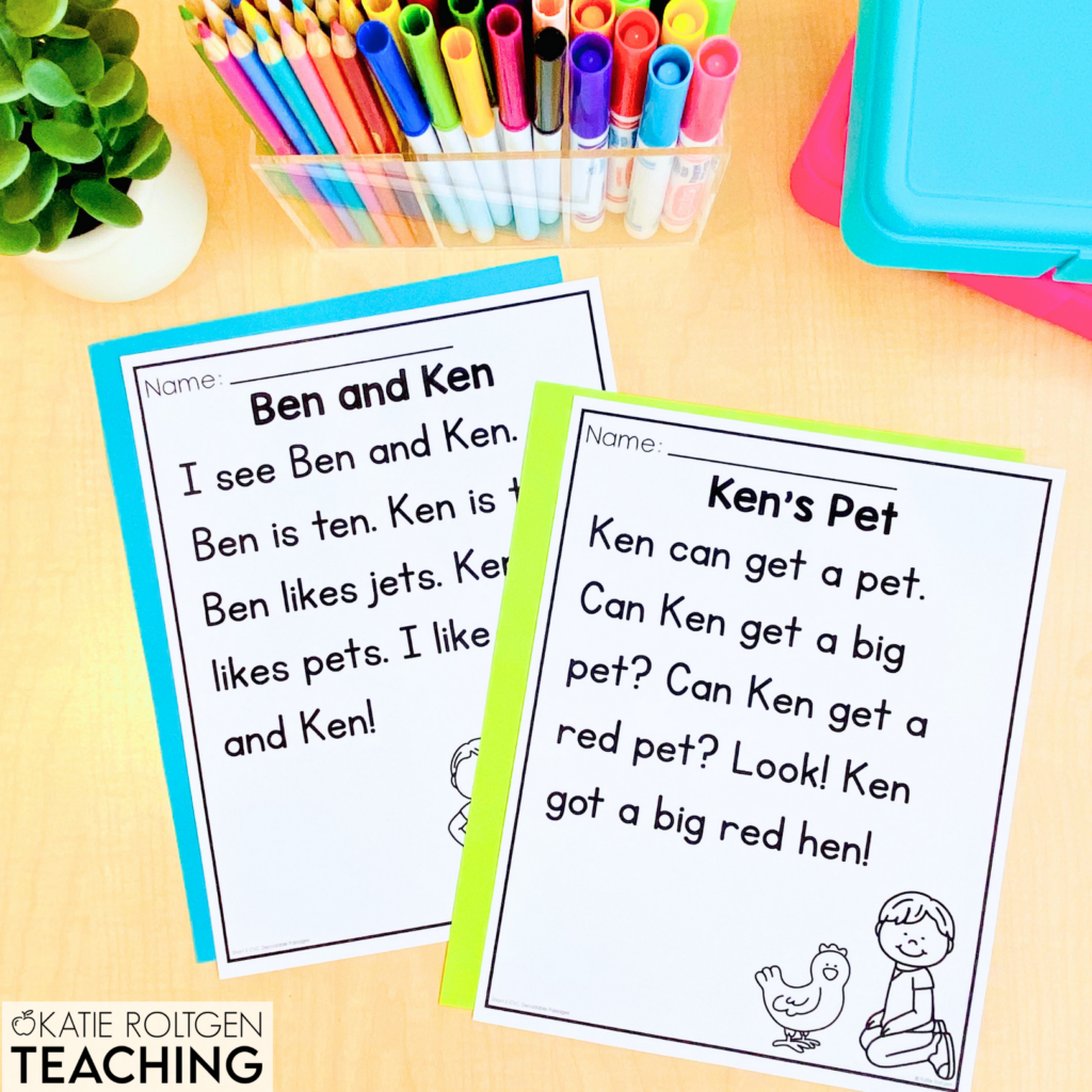 cvc decodable passages free