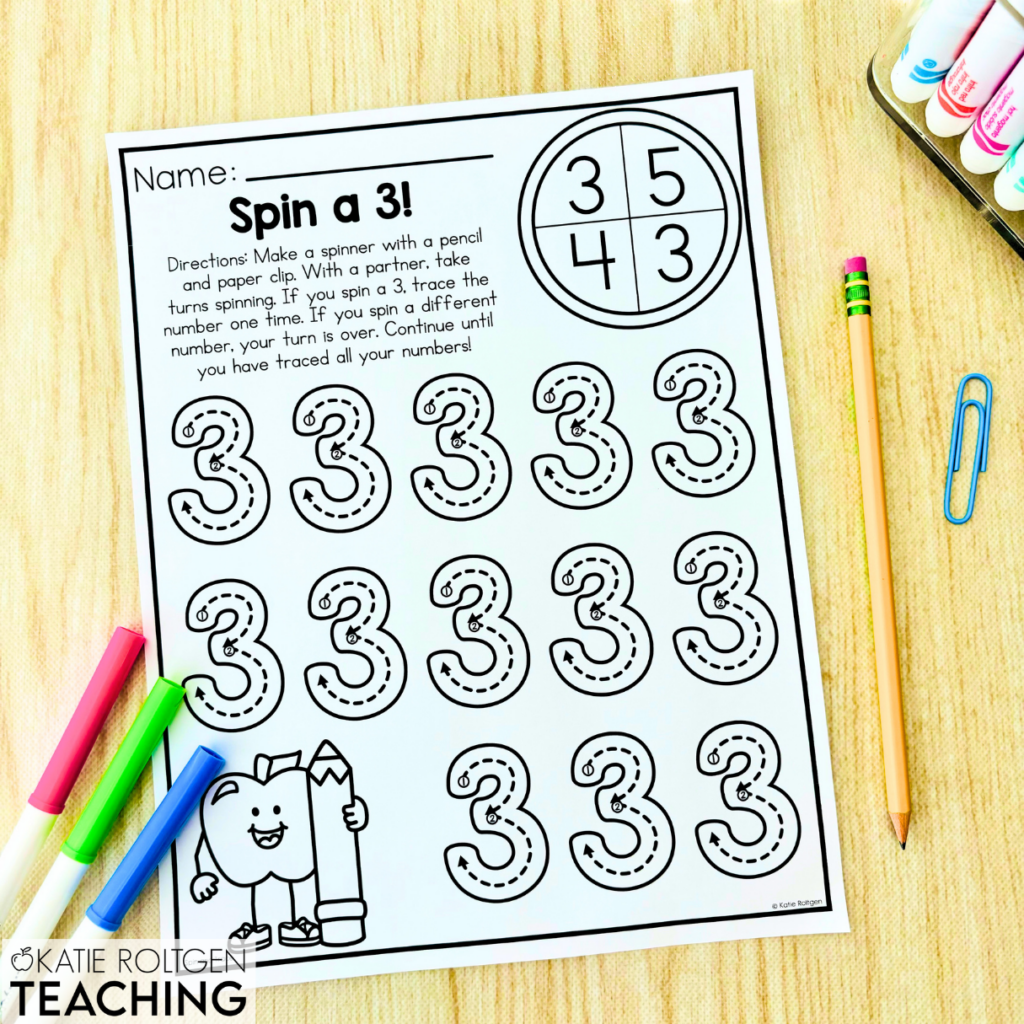 number tracing worksheet