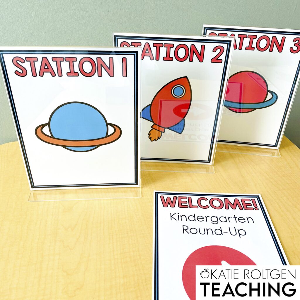 kindergarten roundup assessment stations