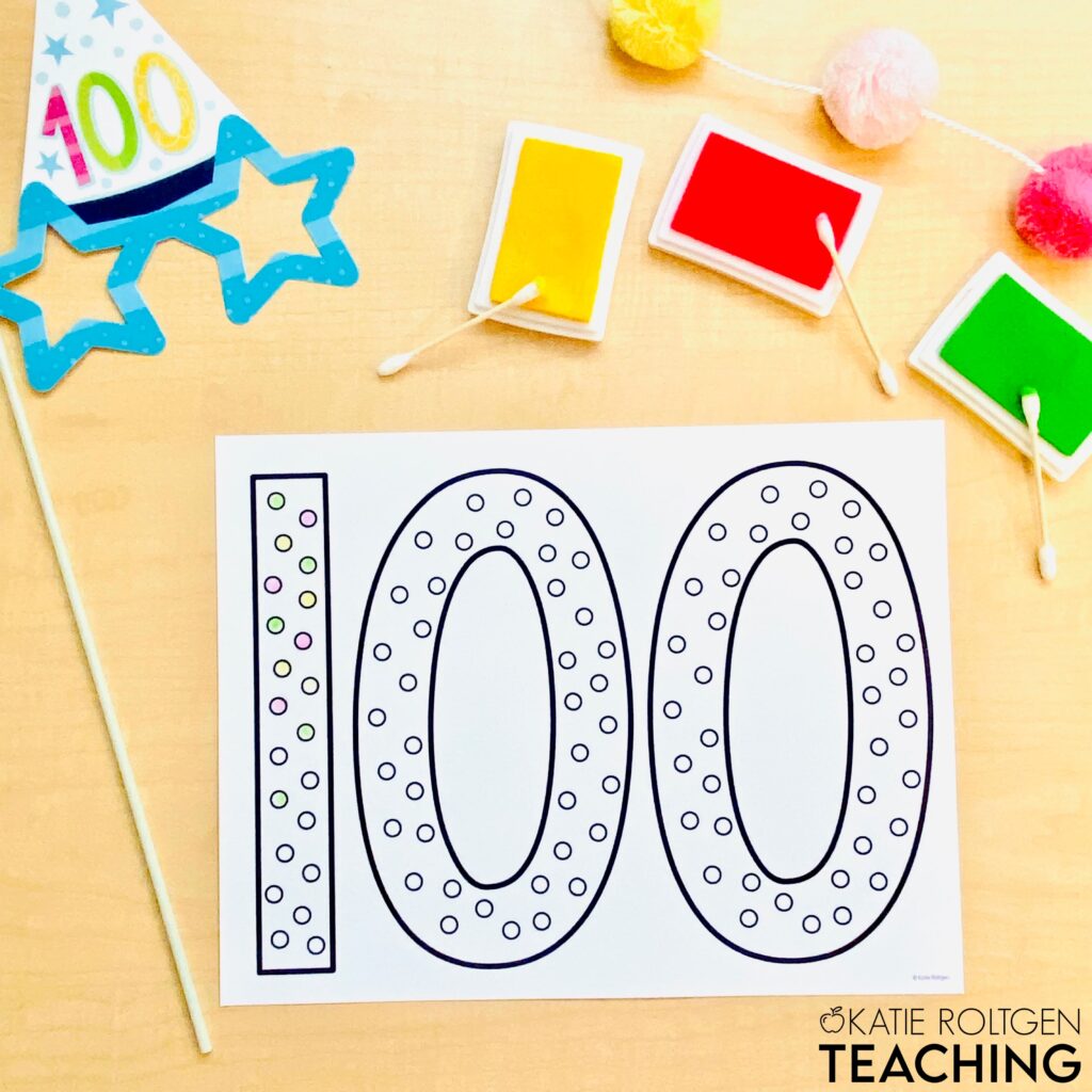100th day of school centers kindergarten