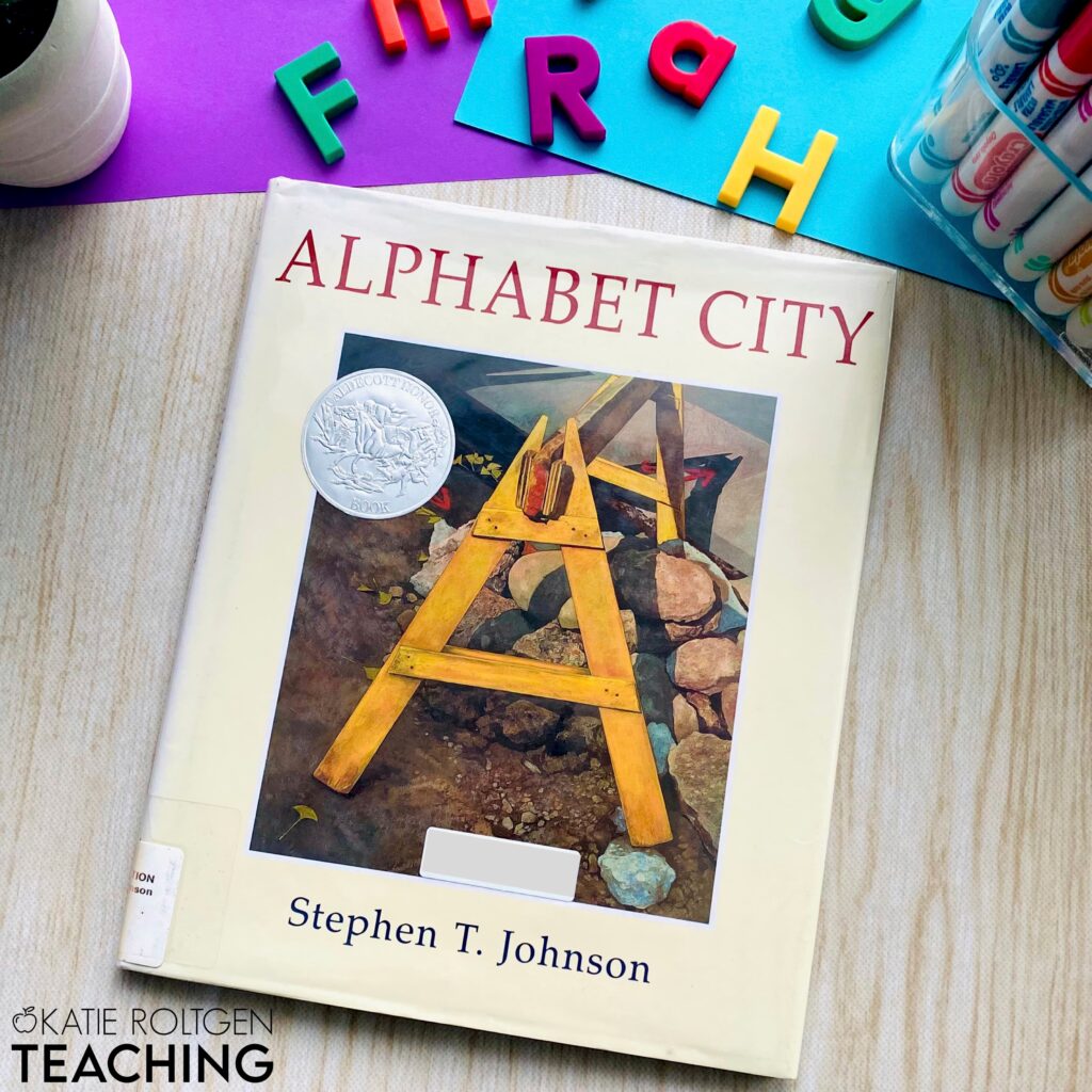 Alphabet City alphabet book for kindergarten