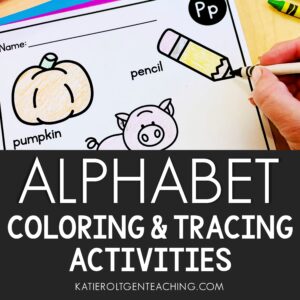alphabet coloring and tracing worksheets for kindergarten
