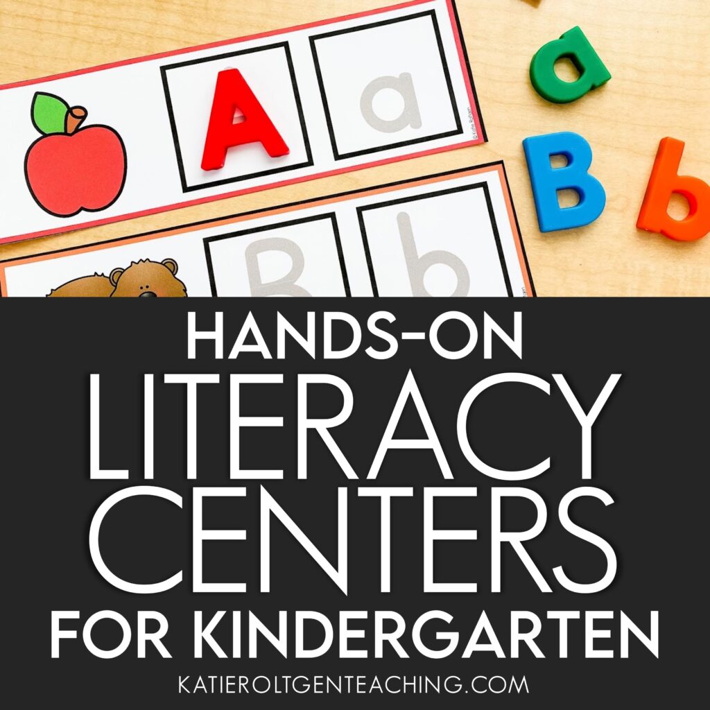 hands on literacy centers for kindergarten
