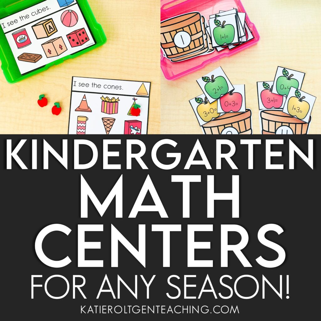 kindergarten math center activities