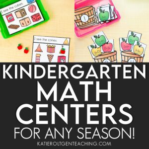 kindergarten math center activities for any season