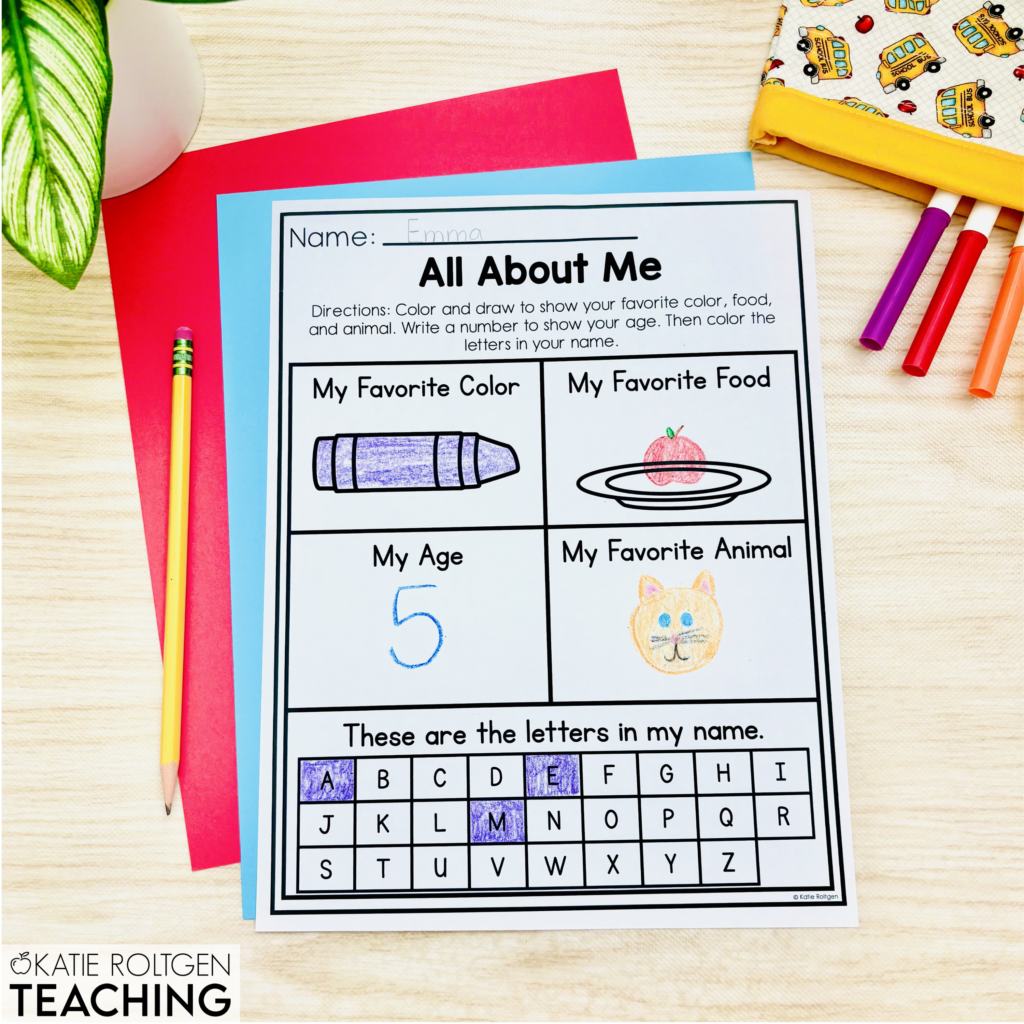 all about me activity