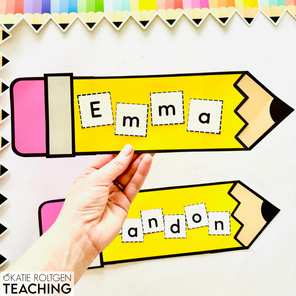 back to school bulletin board name craft