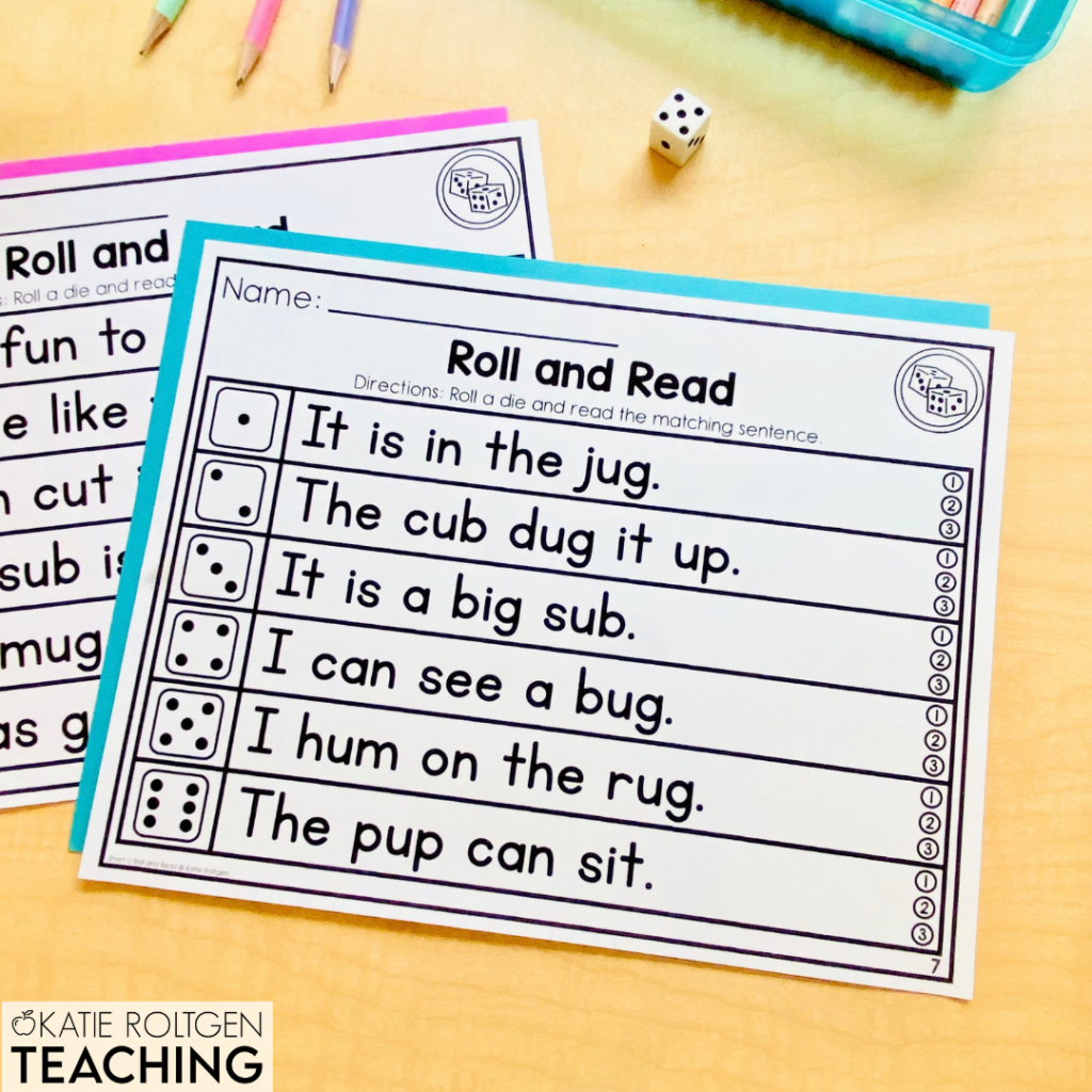 kindergarten reading sheets
