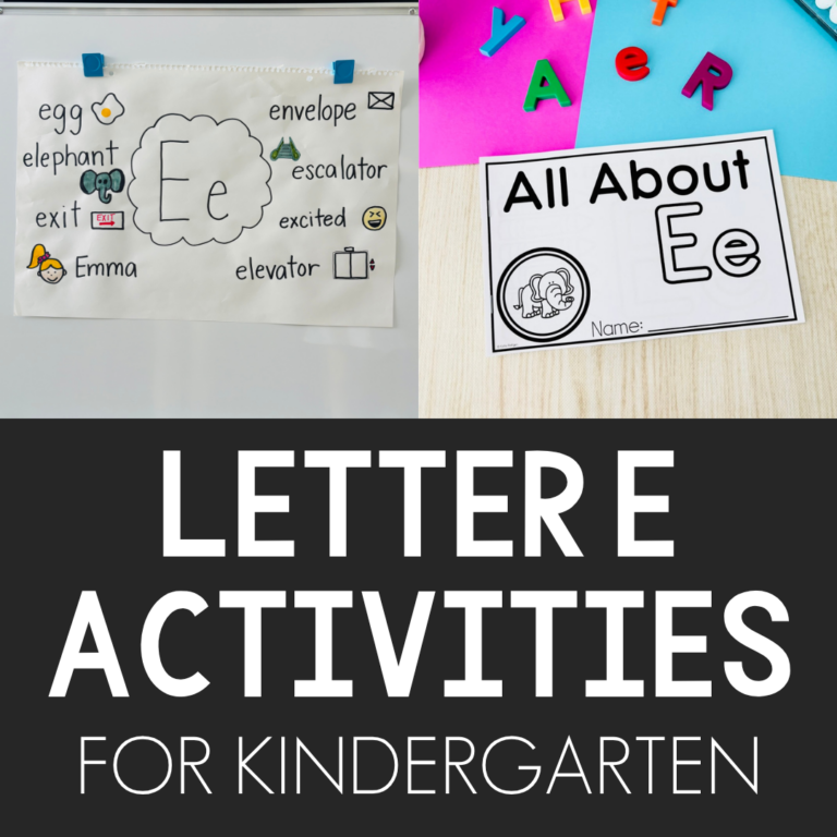 letter e activities
