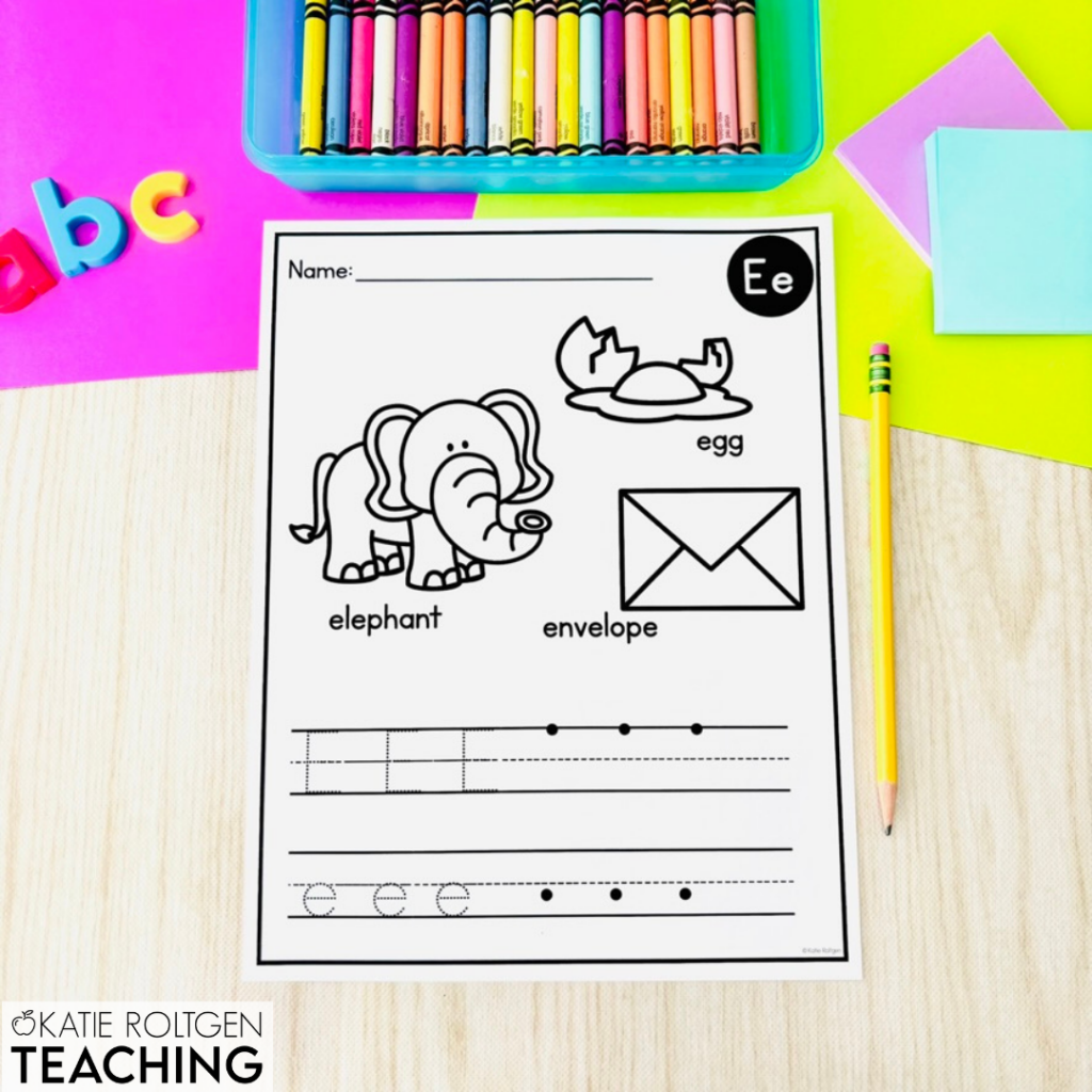 letter e activities